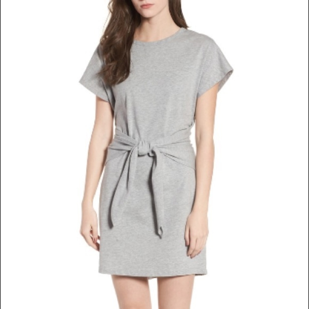 Lush Tie Waist T-Shirt Dress